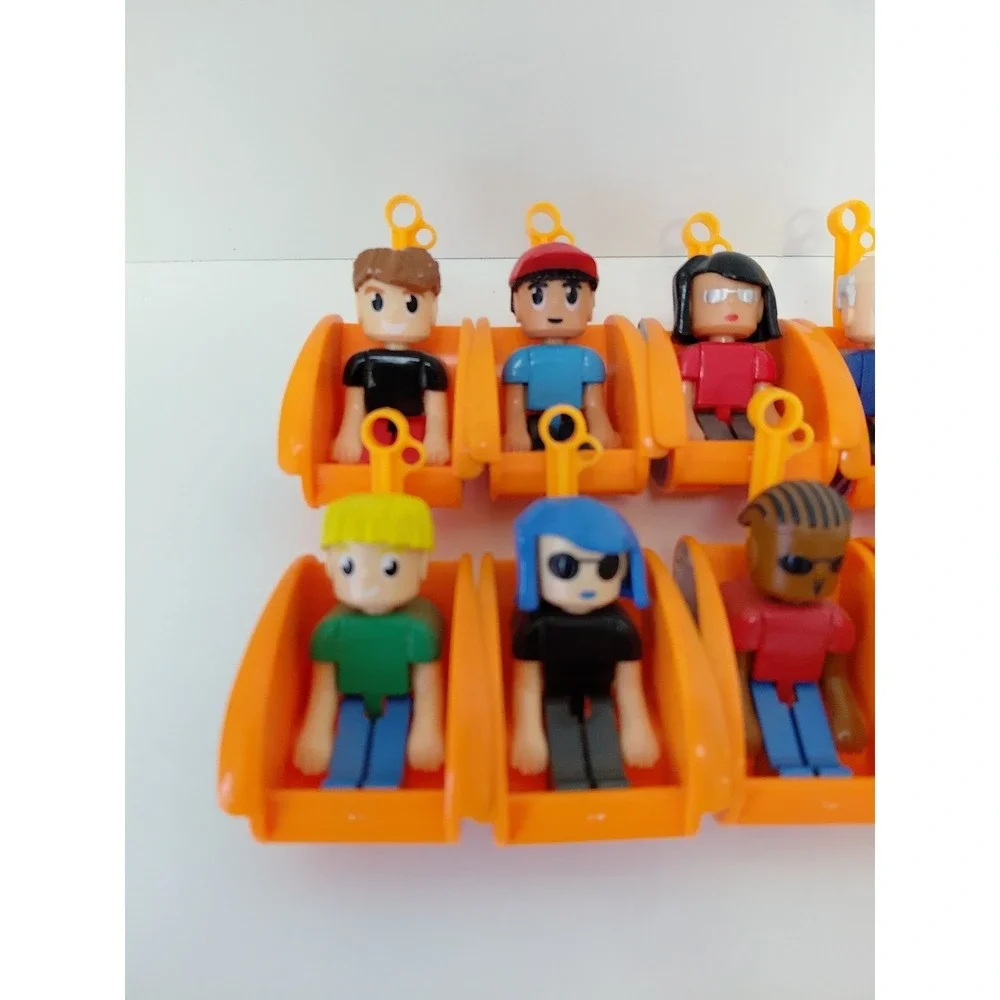 8 Knex Starburst Spinner Orange Seats w/‎ Figures - K'nex Amusement Park Parts